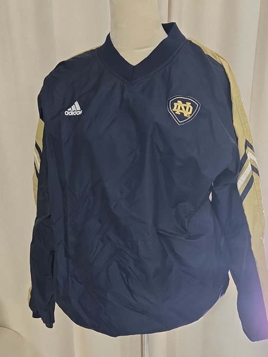 adidas Other - adidas Navy and Gold Notre Dame Pullover Windbreaker Vintage
